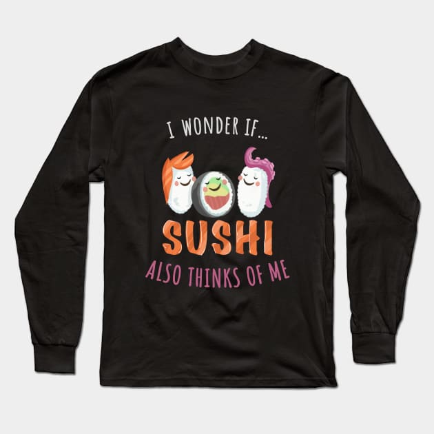 Funny Japanese Food Nigiri Maki Sushi-Fan Gift Long Sleeve T-Shirt by MarkusShirts